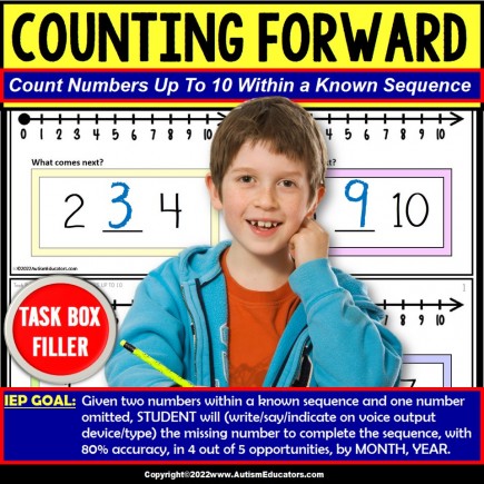 Counting Forward Up To 10 Task Box Filler® for Special Education and Autism